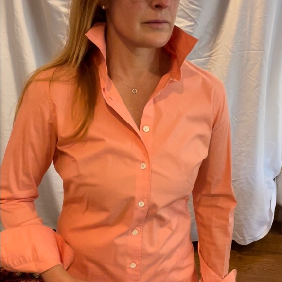 JCREW long sleeve button down shirt. Stiff collar. Like new! Small. - Picture 1 of 7